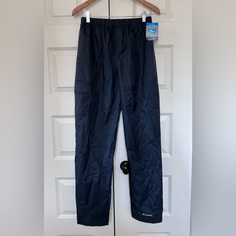 Columbia Sportswear Youth Rain Pants Waterproof Pockets Youth XL (18-20) Black